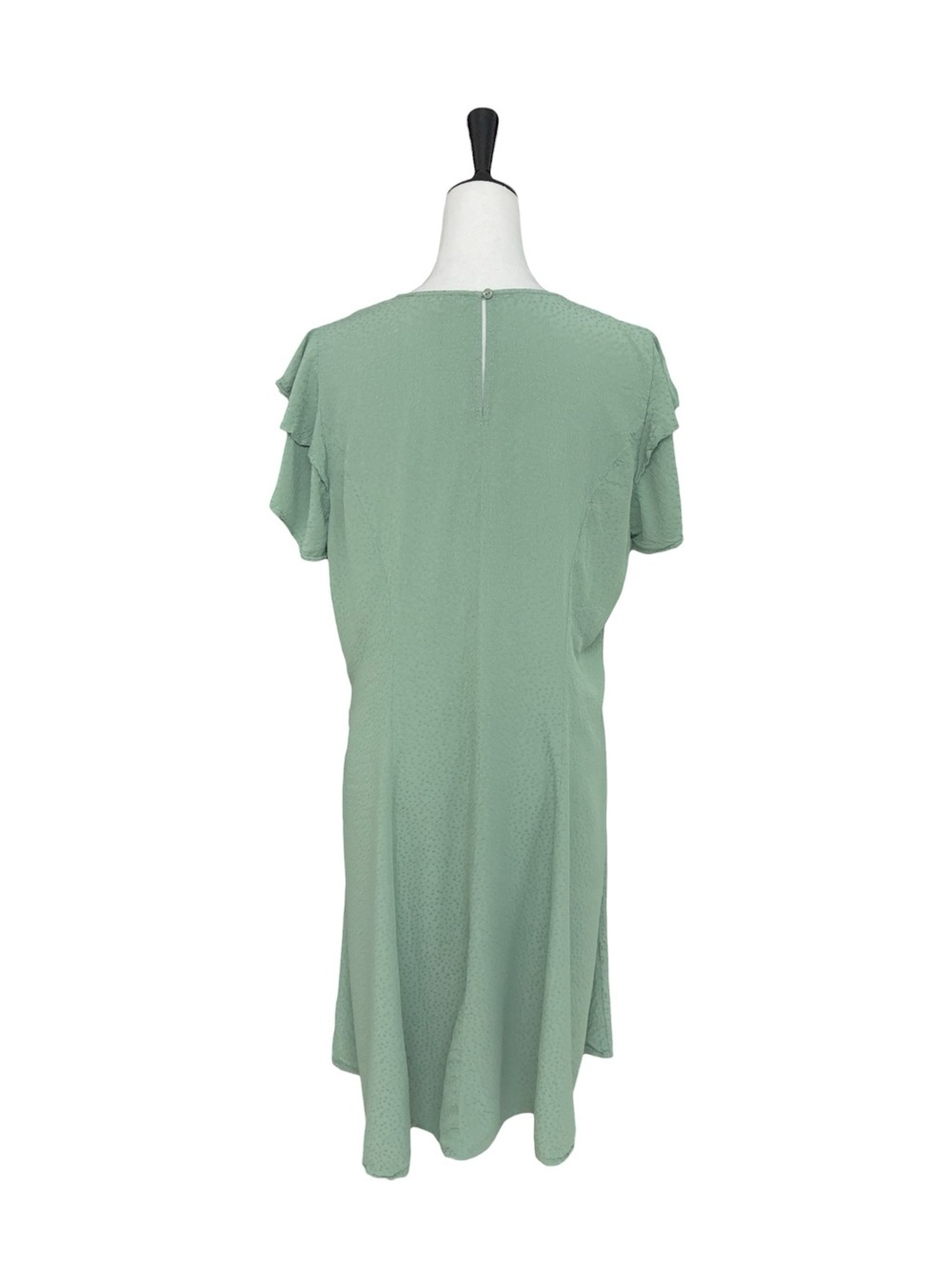 Downeast Sage Green Flutter Sleeve Textured Midi Dress XL - Picture 6 of 13
